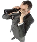 Man with binnoculars