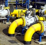 Picture of gas distribution pipework