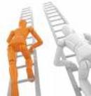 Picture of men competing on ladder climbing