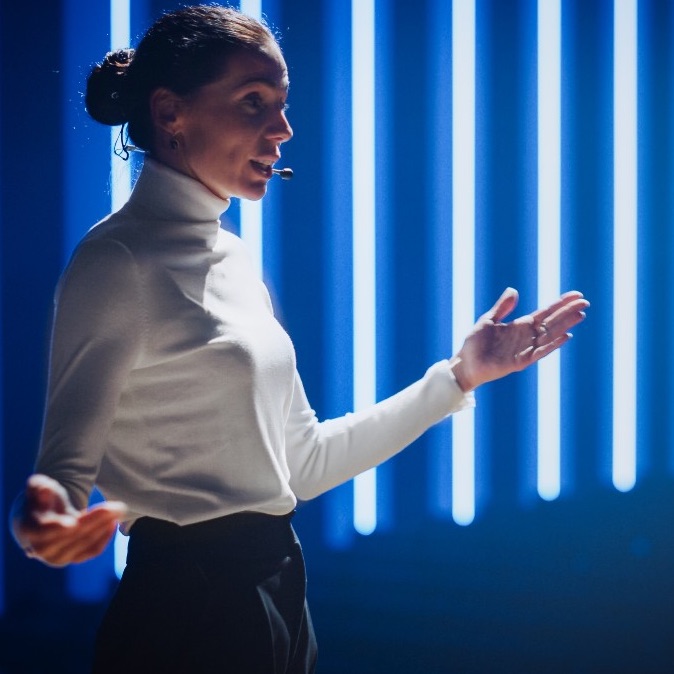 Woman making a presentation