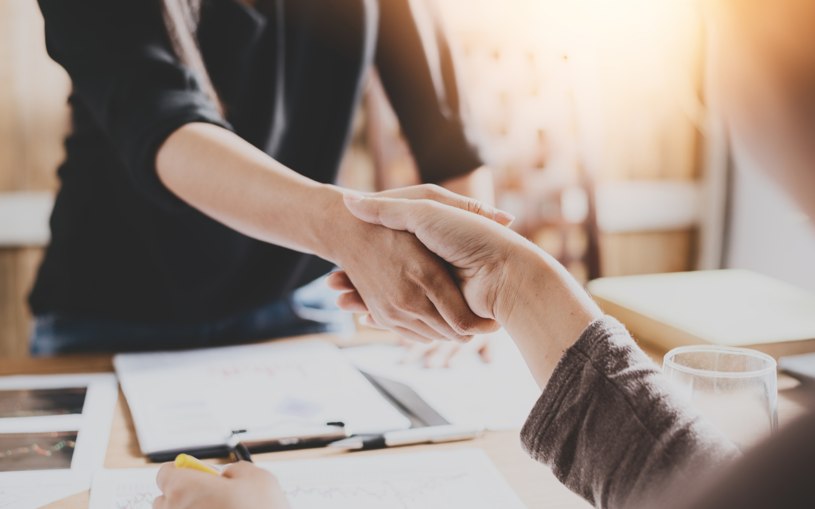 Shaking hands on deal