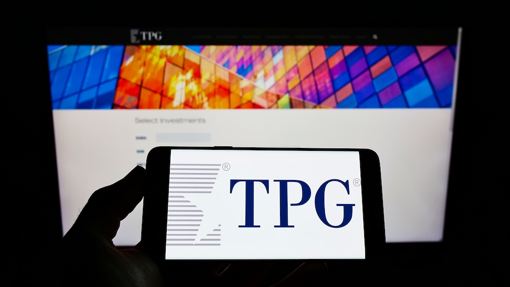 TPG logo on screen