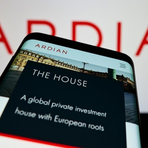 Ardian logo on screen